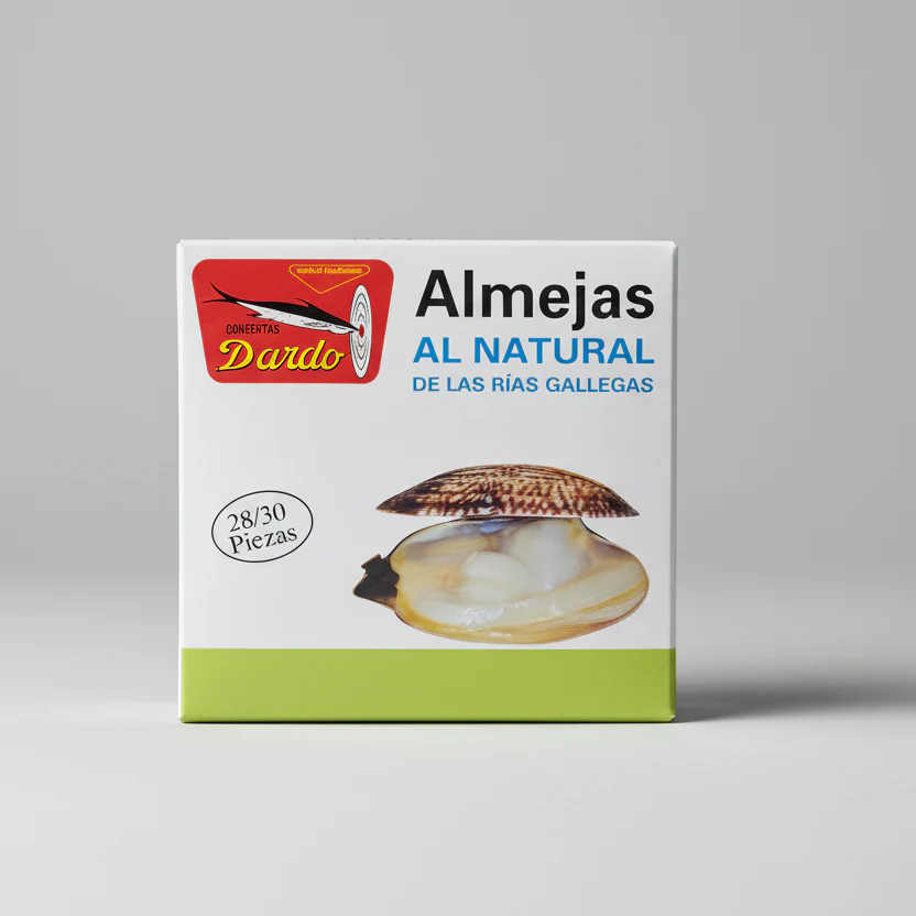 Almejas al Natural Rías Gallegas 28/30 Piezas Dardo Conserva Gourmet - 266g - Image 3
