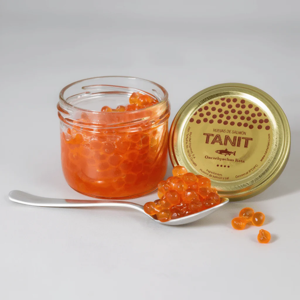 Huevas de Salmón TANIT Keta Premium Tarro de Cristal - 100g - Image 4